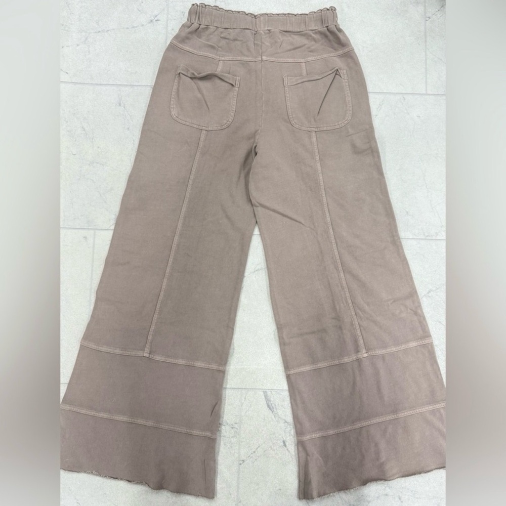 Easel Wide-Leg Drawstring Pants In Mocha - Picture 6 of 6